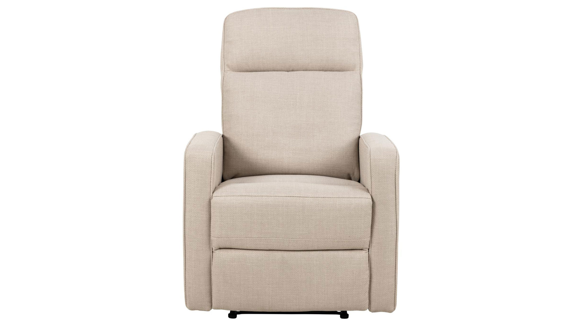 Relaxsessel Actona group aus Stoff in Beige Relaxsessel Asila beiger Stoffbezug Basel 24 & schwarzes Metallgestell