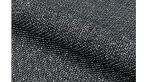 Vierfußstuhl Actona group aus Stoff in Dunkelgrau Polsterstuhl Flynn dunkelgrauer Stoffbezug Basel 19 & schwarzes Metallgestell