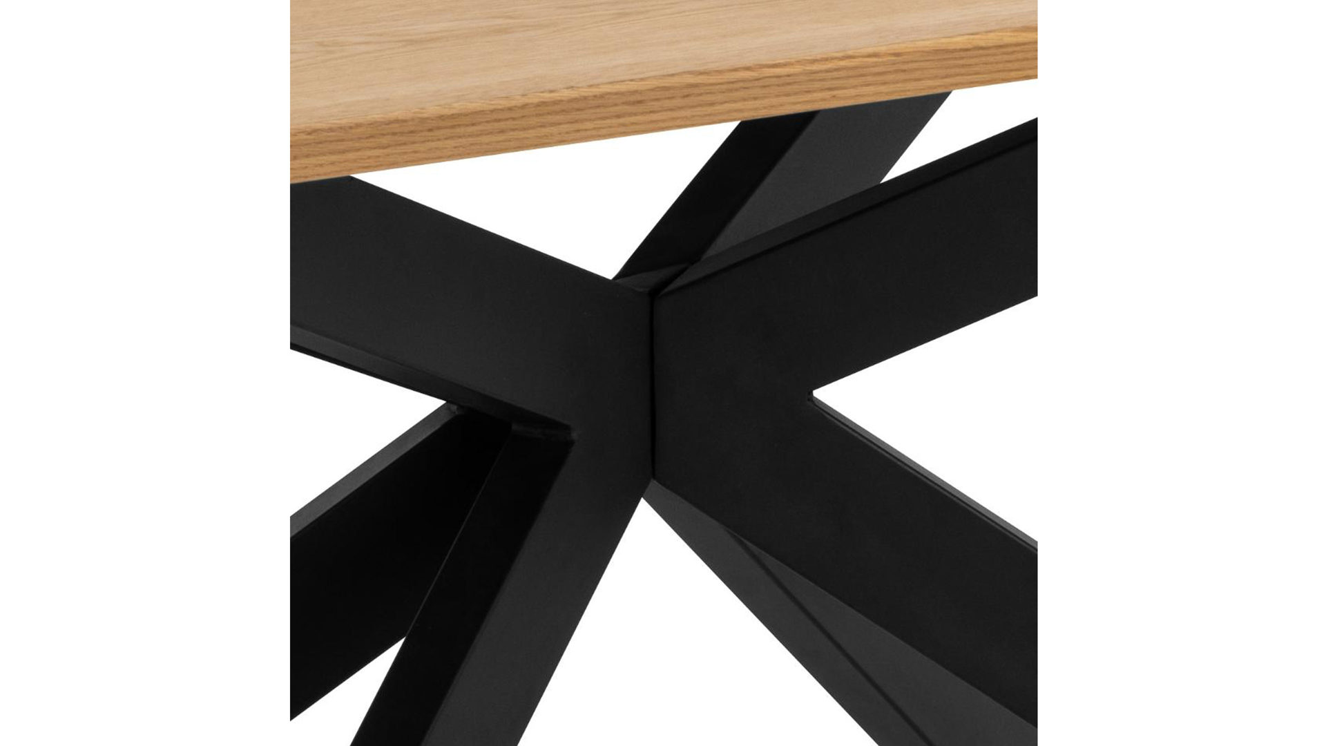 Esstisch Actona group aus Holz in Holzfarben Esstisch Irwine Wildeiche & Schwarz - ca. 200 x 100 cm