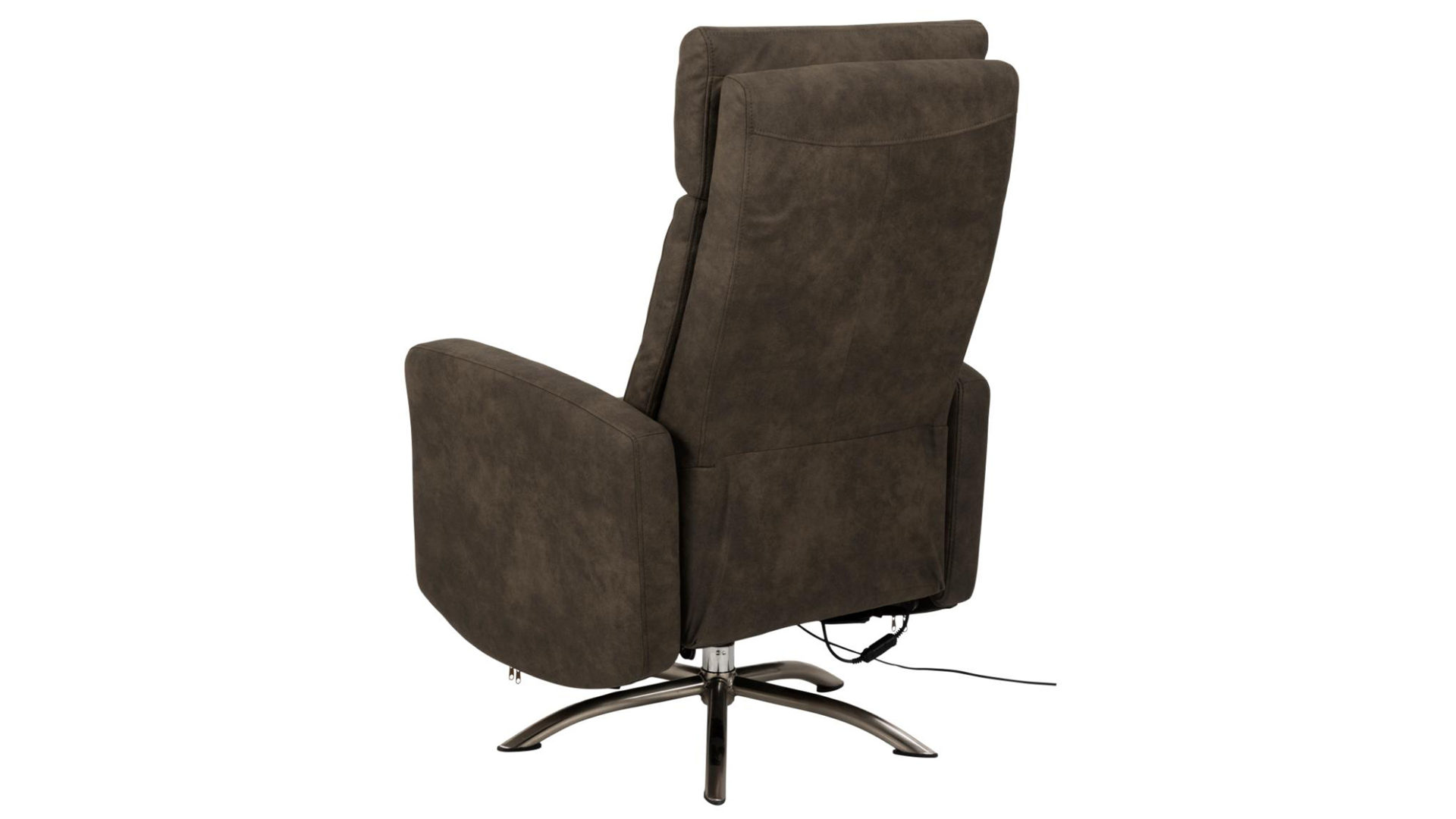 Relaxsessel Actona group aus Kunstfaser in Anthrazit Relaxsessel Kamares anthrazitfarbener Stoffbezug Preston 96 & schwarzes Metallgestell