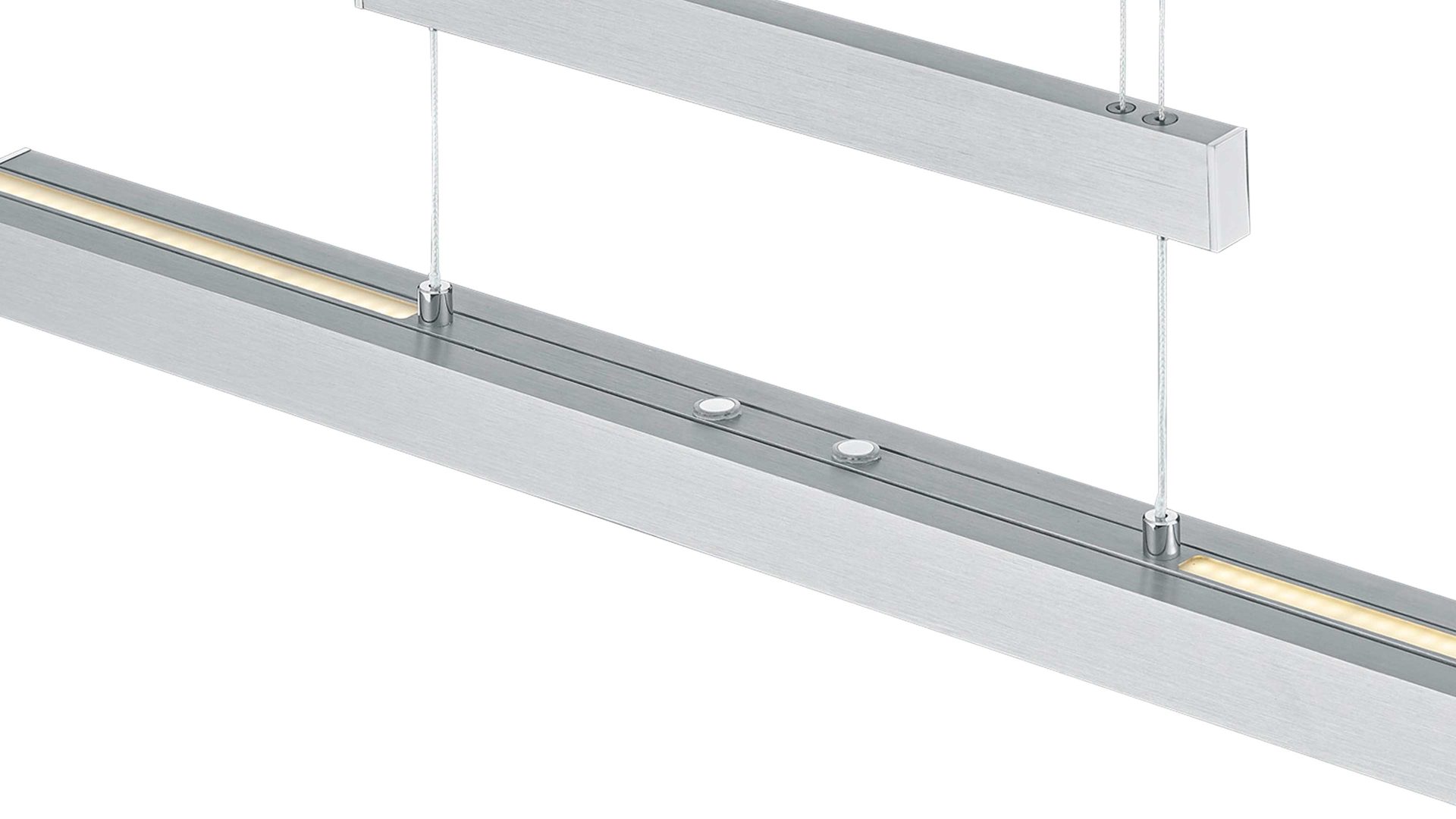 Pendelleuchte Trio lighting for you aus Metall in Nickel TRIO Leuchten Serie Trajan nickelfarbenes Metall - Länge ca. 151 cm