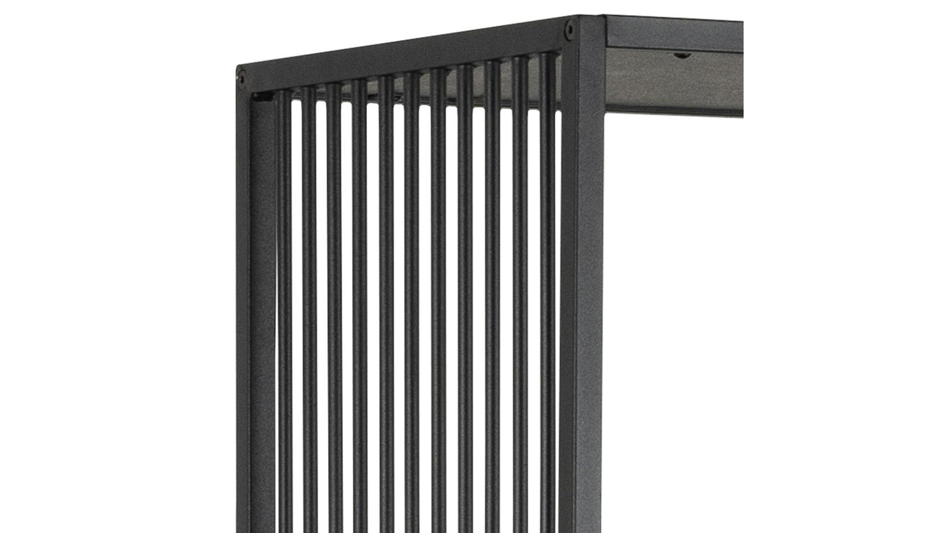 Regal Actona group aus Metall in Schwarz Regal Strington schwarzes Metallgestell & schwarze Marmoroptik - Höhe ca. 185 cm