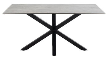 Esstisch Actona group aus Keramik in Grau Esstisch Heaven Grau & Metall - ca. 160 x 90 cm