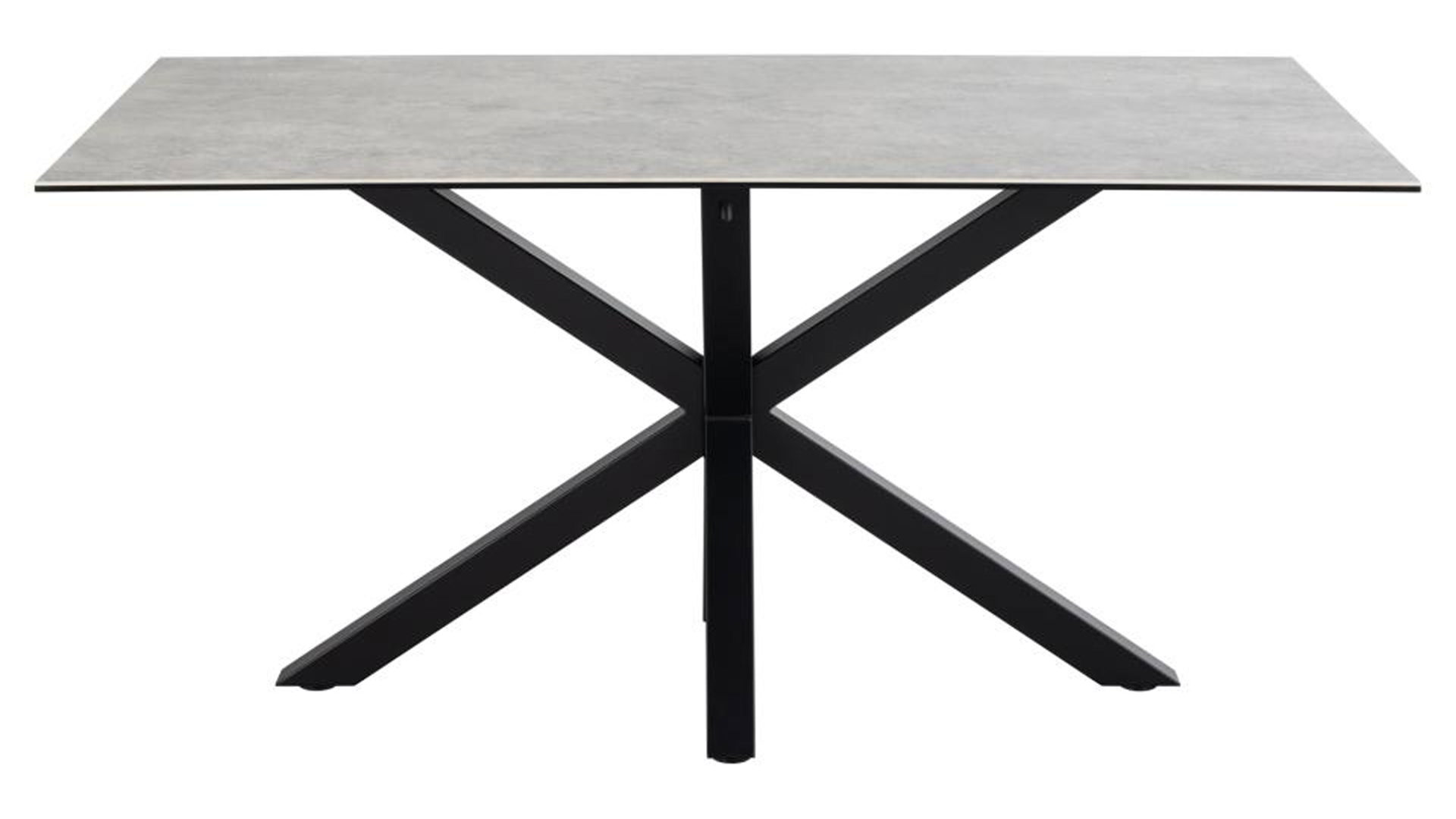 Esstisch Actona group aus Keramik in Grau Esstisch Heaven Grau & Metall - ca. 160 x 90 cm