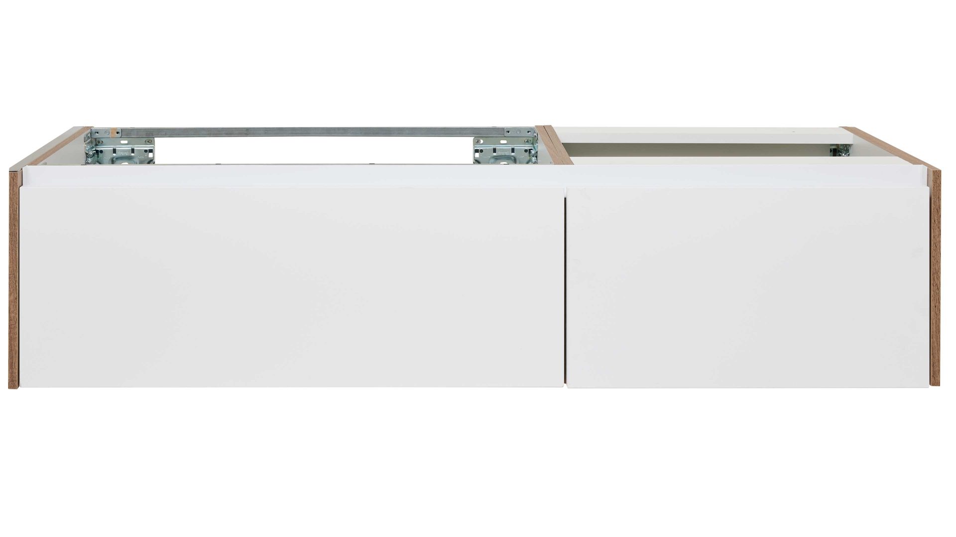 Badmöbel-Set Interliving aus Holz in Weiß Interliving Bad Serie 7357 - Badmöbel-Set mit Extras Alpinweiß & Eiche Havanna