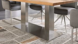 Esstisch Interliving aus Holz in Holzfarben Interliving Esszimmer Serie 5116 – Esstisch Eiche natur & Edelstahl - ca. 180 x 100 cm