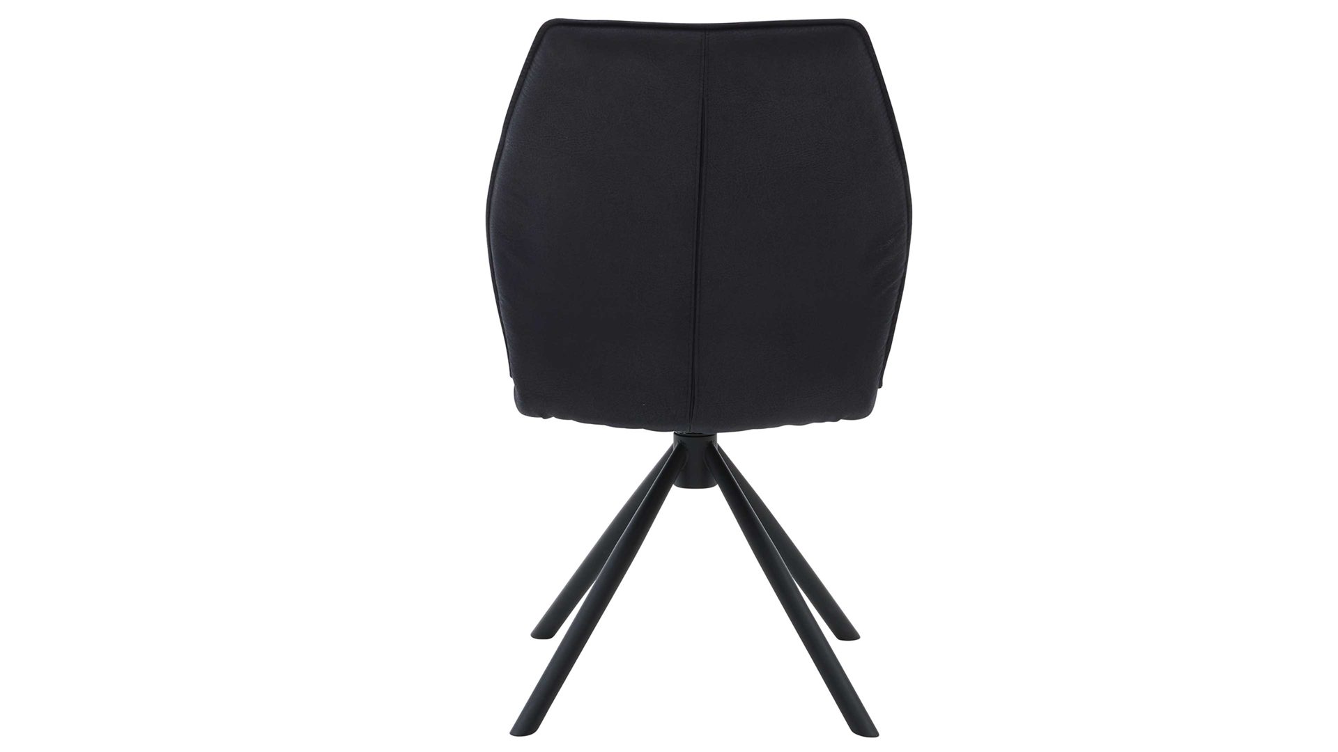 Vierfußstuhl Interliving aus Kunstfaser in Schwarz Interliving Esszimmer Serie 5116 – Polsterstuhl mit Drehfunktion carbonschwarze Mikrofaser Night & schwarzes Gestell F37