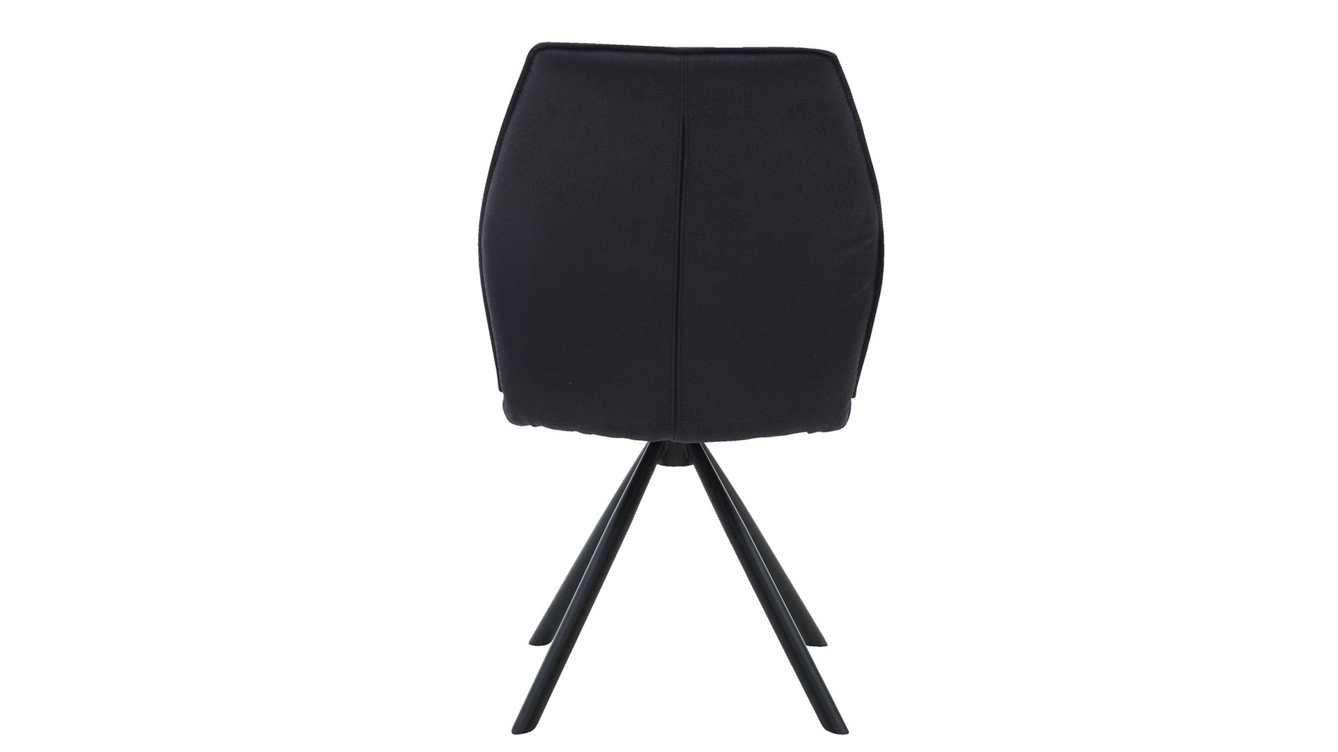 Vierfußstuhl Interliving aus Kunstfaser in Schwarz Interliving Esszimmer Serie 5116 – Polsterstuhl carbonschwarze Mikrofaser Night & schwarzes Gestell F37