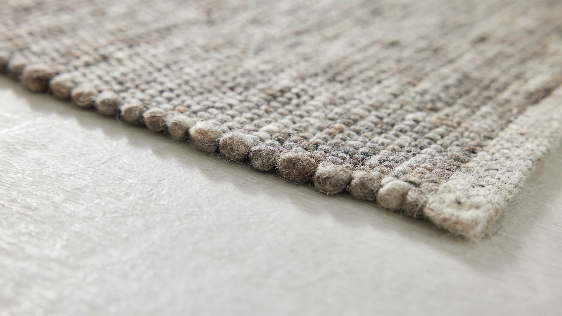 Handwebteppich Interliving aus Naturfaser in Hellbraun Interliving Teppich Serie B-8002 Grau & Haselnuss - ca. 170 x 240 cm