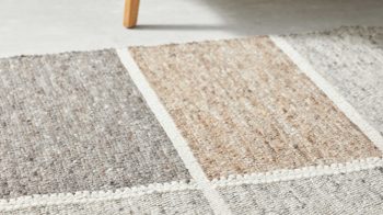 Handwebteppich Interliving aus Naturfaser in Hellbraun Interliving Teppich Serie B-8002 Grau & Haselnuss - ca. 170 x 240 cm