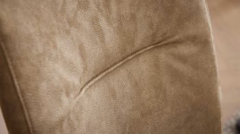 Schwingstuhl Interliving aus Stoff in Beige Interliving Esszimmer Serie 5604 - Schwingstuhl papyrusfarbener Bezug Hanoy & anthrazitfarbenes Metall