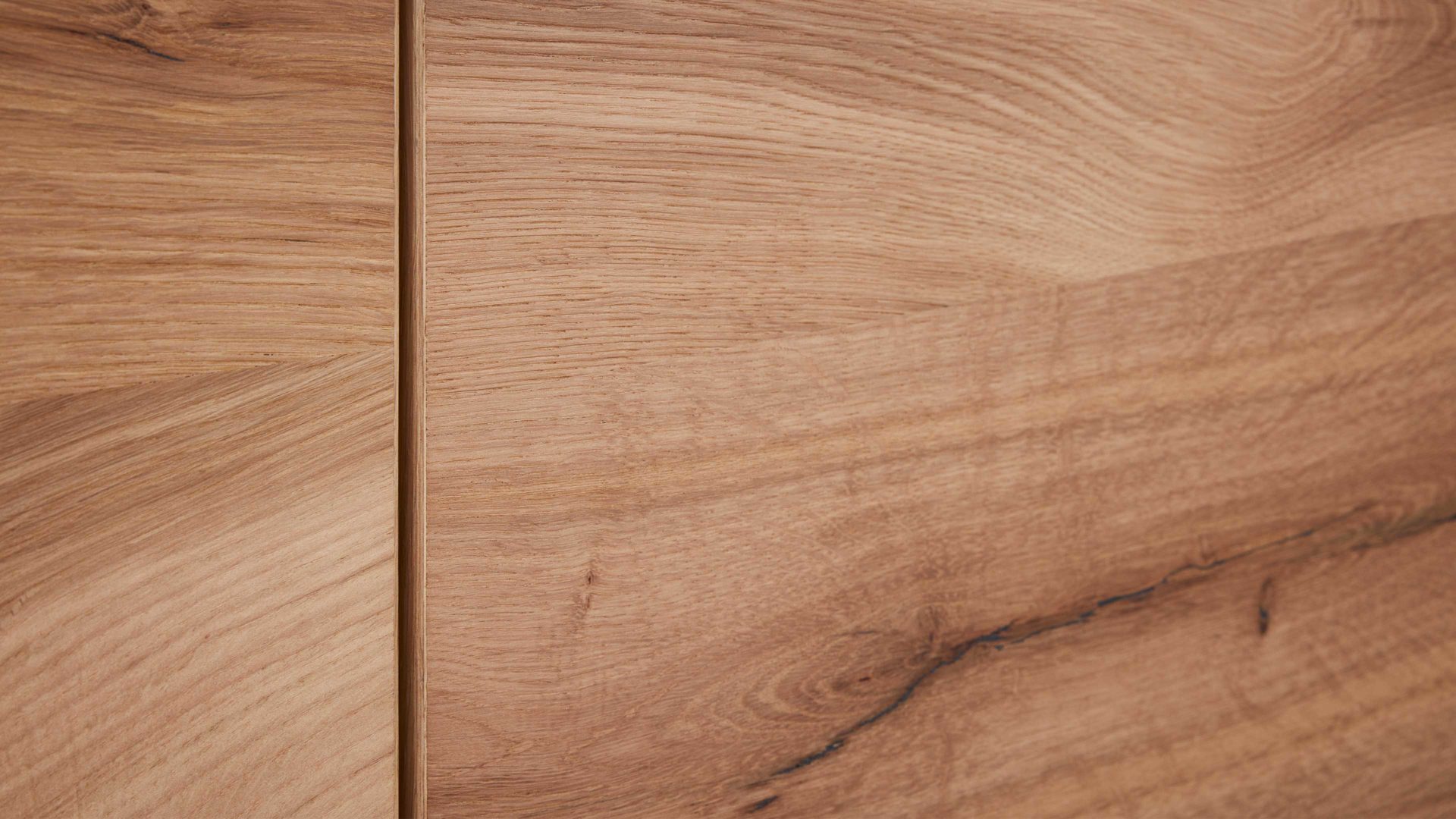 Sideboard Interliving aus Holz in Holzfarben Interliving Esszimmer Serie 5604 - Sideboard Eiche rustico - drei Türen, zwei Schubladen