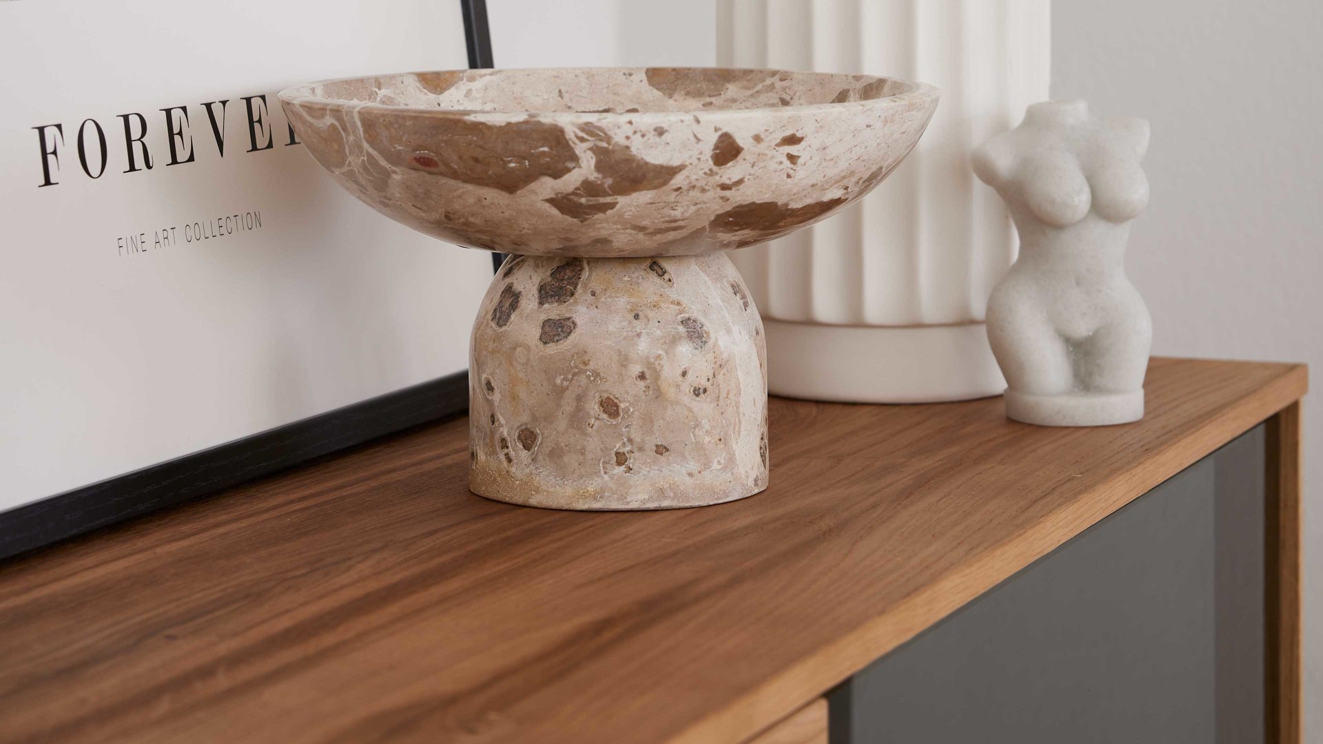 Sideboard Interliving aus Holz in Holzfarben Interliving Esszimmer Serie 5604 - Sideboard V728-0300 Eiche rustico - drei Türen, zwei Schubladen