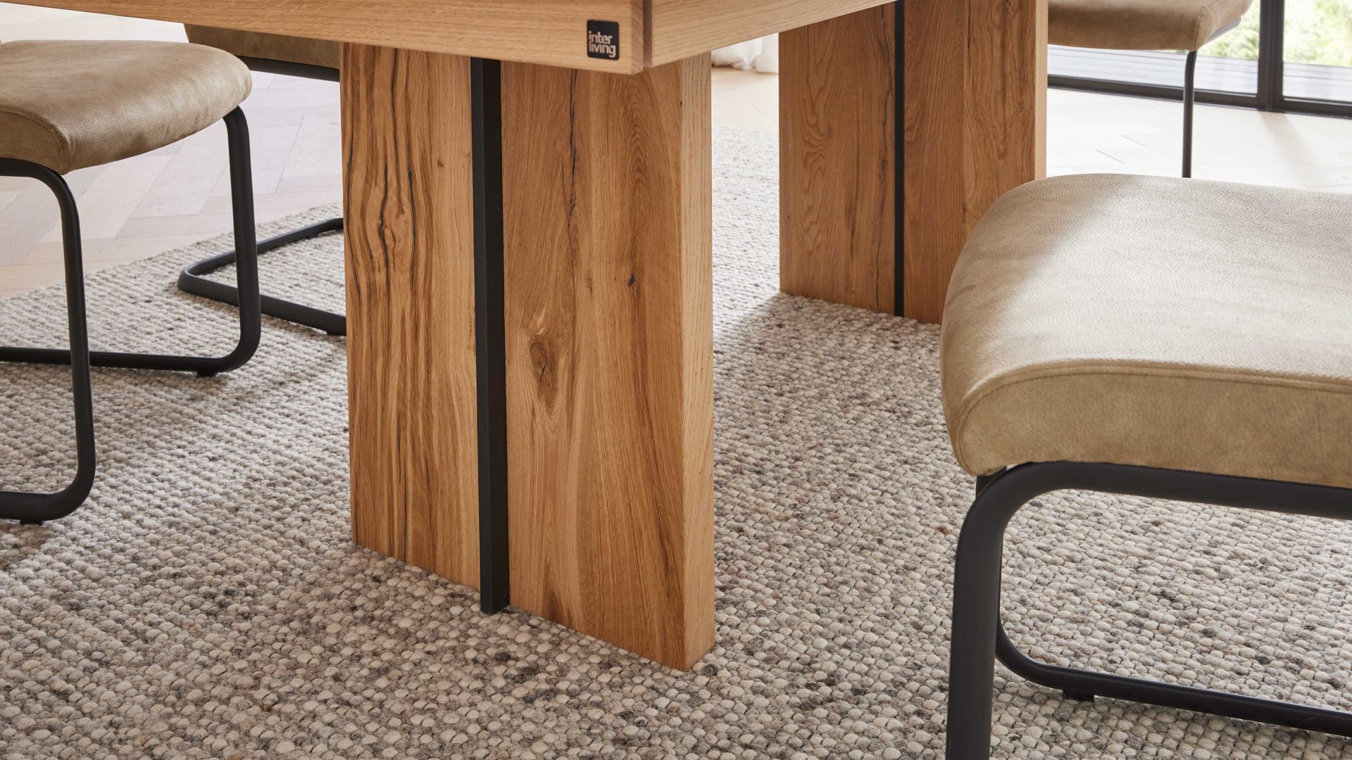 Esstisch Interliving aus Holz in Holzfarben Interliving Esszimmer Serie 5604 - Esstisch Eiche rustico - ca. 140 x 90 cm