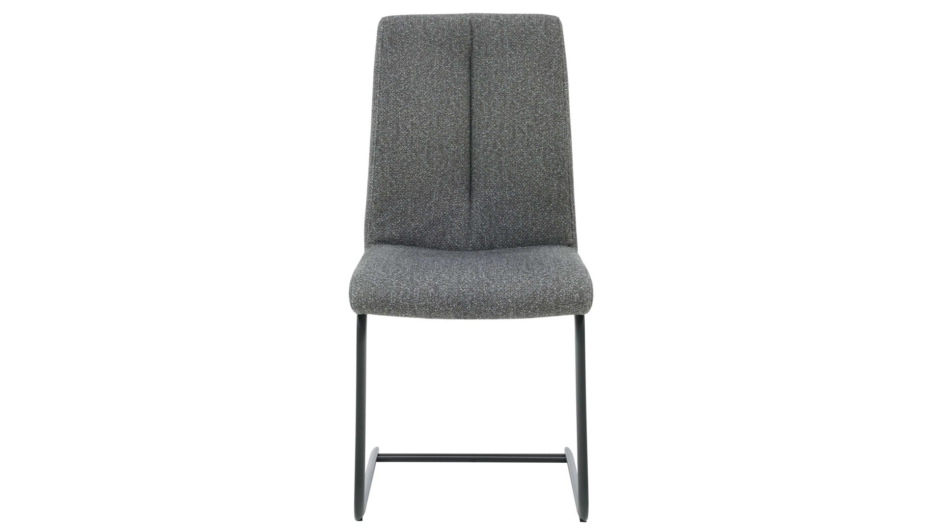 Schwingstuhl Interliving aus Stoff in Grau Interliving Esszimmer Serie 5119 - Schwingstuhl olivfarbener Bezug Havanna & anthrazitfarbenes Metall