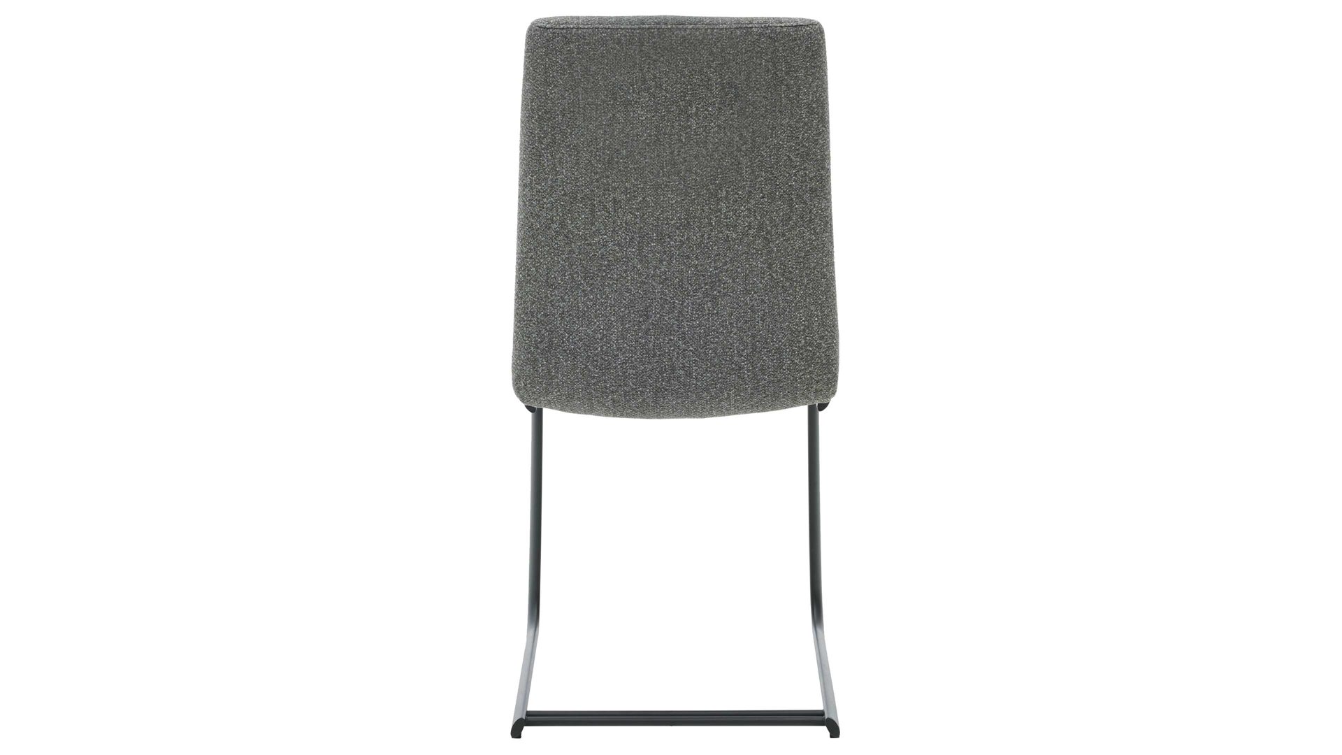 Schwingstuhl Interliving aus Stoff in Grau Interliving Esszimmer Serie 5119 - Schwingstuhl V249 olivfarbener Bezug Havanna & anthrazitfarbenes Metall