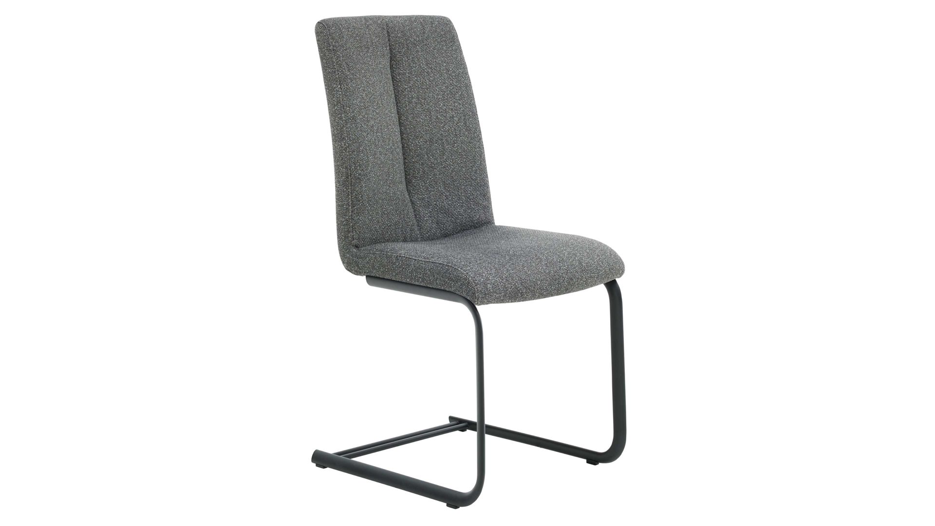 Schwingstuhl Interliving aus Stoff in Grün Interliving Esszimmer Serie 5119 - Schwingstuhl olivfarbener Bezug Havanna & anthrazitfarbenes Metall