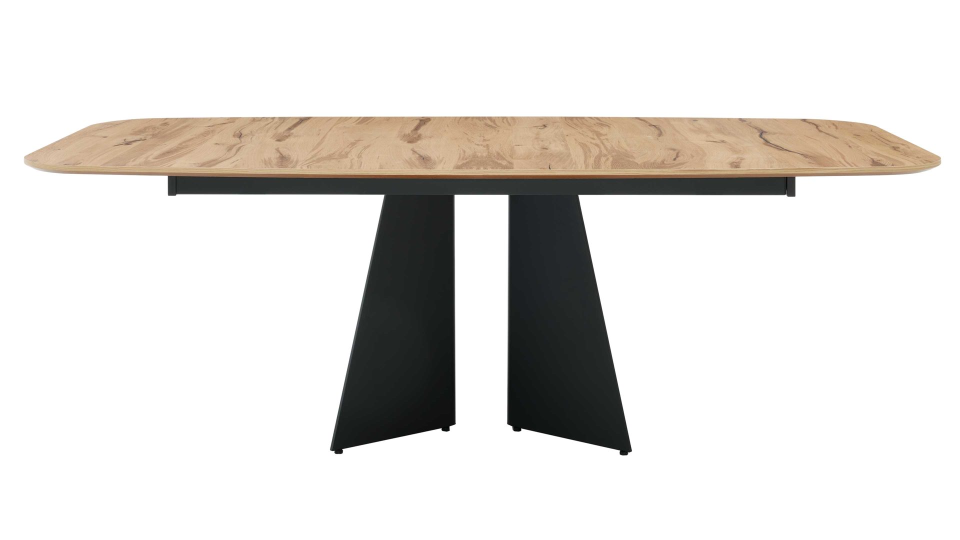 Esstisch Interliving aus Holz in Holzfarben Interliving Esszimmer Serie 5119 - Esstisch helle Eiche rustico & anthrazitfarbenes Metall - ca. 220 x 110 cm