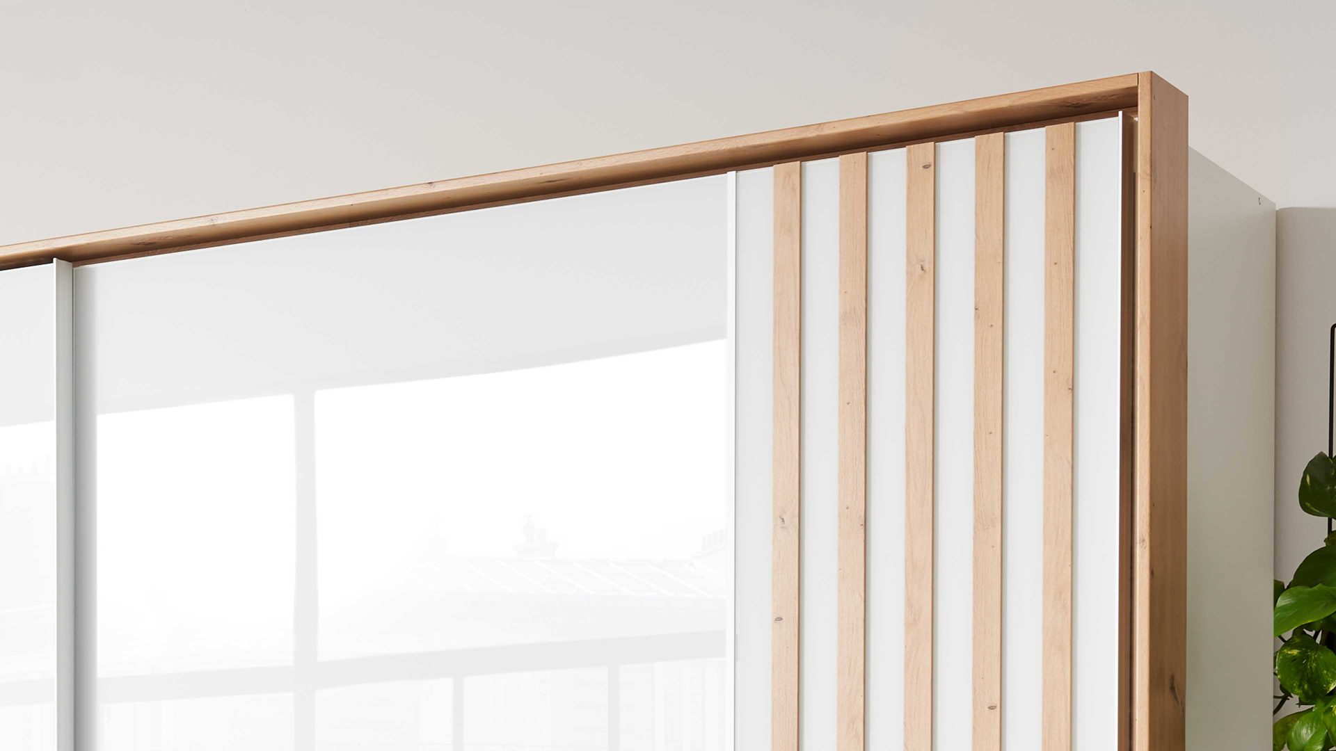 Passepartout Interliving aus Holz in Holzfarben Hell Interliving Kleiderschrank Serie 1208 - Passepartout Artisan Eiche - Breite ca. 298 cm