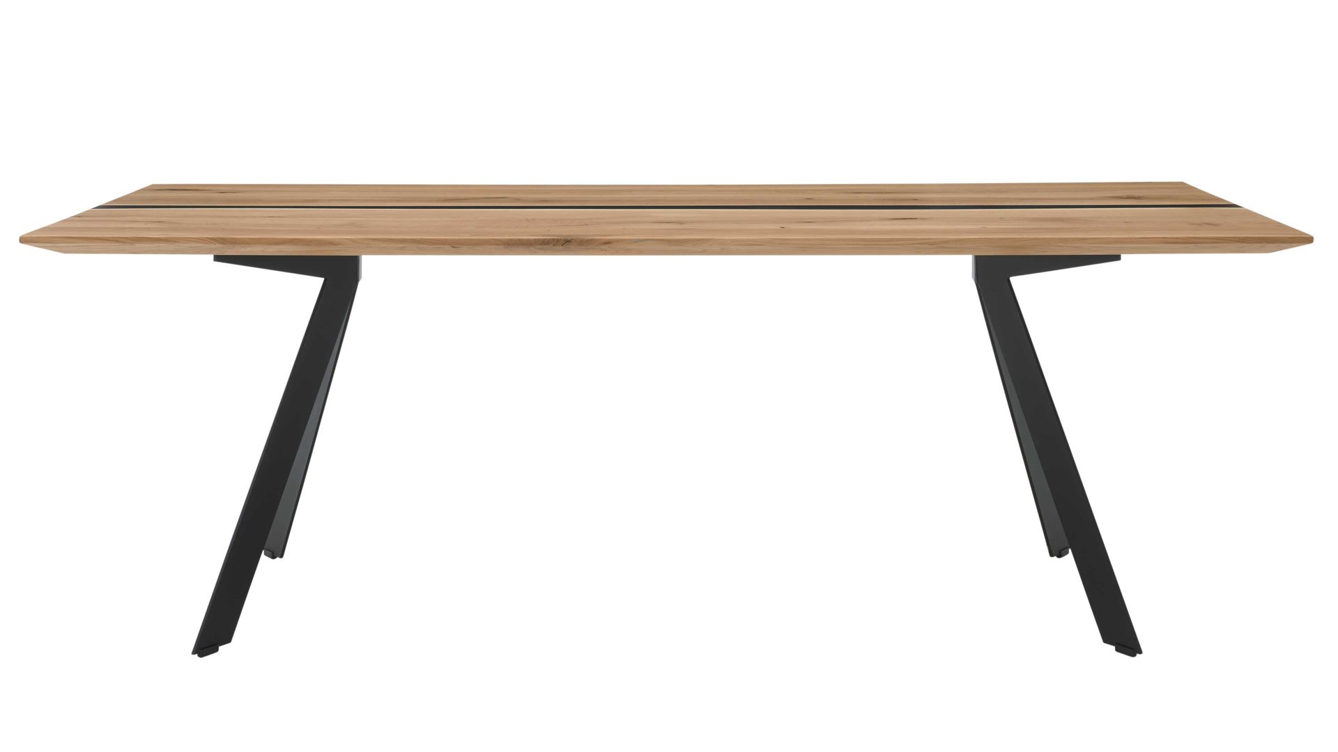 Esstisch Interliving aus Holz in Holzfarben Interliving Esszimmer Serie 5605 – Esstisch 7873 Charakter-Eiche & schwarzes Eisen - ca. 180 x 100 cm