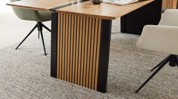 Esstisch Interliving aus Holz in Holzfarben Interliving Esszimmer Serie 5605 – Esstisch Charakter-Eiche & Schwarz - ca. 180 x 100 cm