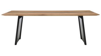 Esstisch Interliving aus Holz in Holzfarben Interliving Esszimmer Serie 5605 – Esstisch 7823 Charakter-Eiche & Schwarz - ca. 220 x 100 cm