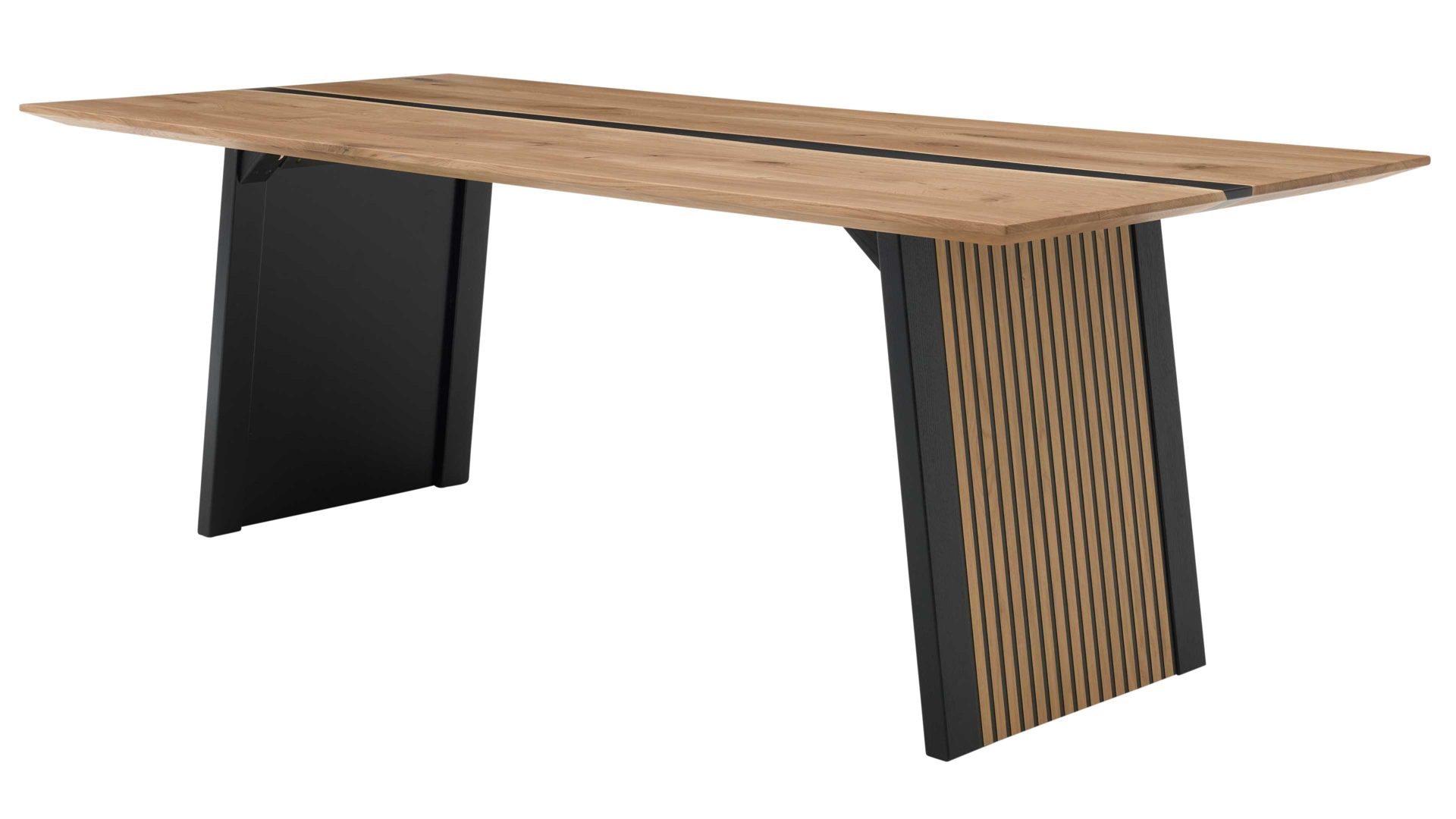 Esstisch Interliving aus Holz in Holzfarben Interliving Esszimmer Serie 5605 – Esstisch Charakter-Eiche & Schwarz - ca. 180 x 100 cm