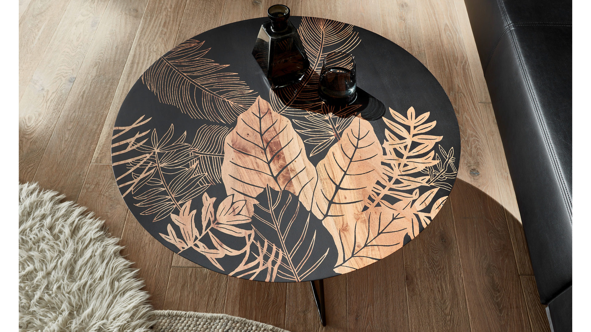 Beistelltisch A better place furniture aus Holz in Holzfarben Beistelltisch Mirandela Mangoholz – ca. 55 x 50 cm