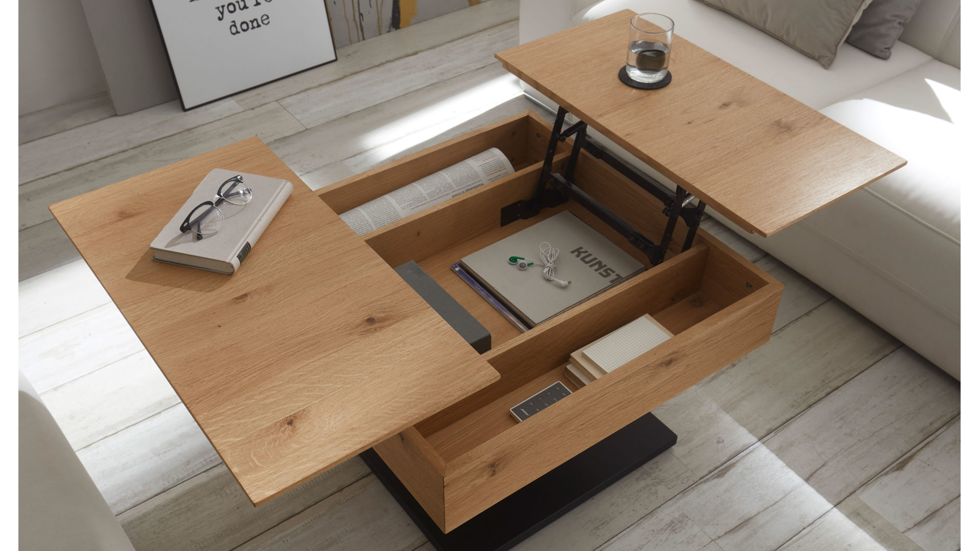 Couchtisch A better place furniture aus Holz in Holzfarben Couchtisch Ashton Eiche – ca. 79 x 45 cm