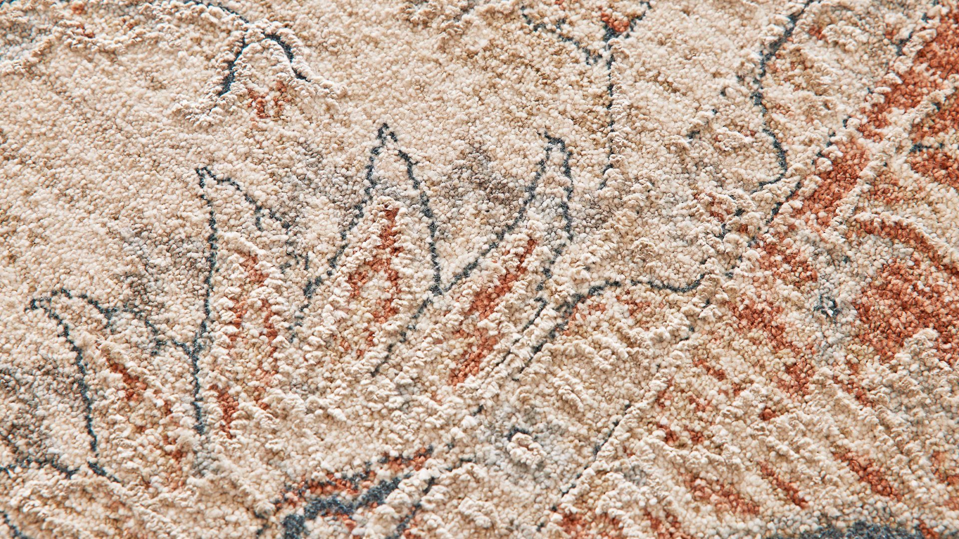 Webteppich Interliving aus Kunstfaser in Beige Interliving Teppich Serie R-8130 cremefarben gemustert - ca. 160 x 230 cm