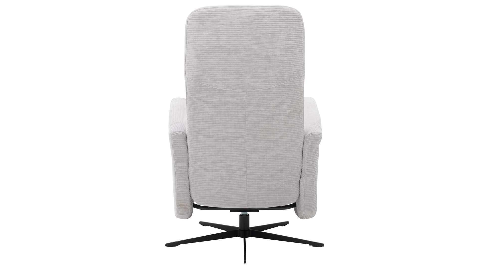 Relaxsessel Interliving aus Stoff in Hellgrau Interliving Sessel Serie 4530 silberfarbener Bezug Mara 9 & silberfarbener Sternfuß