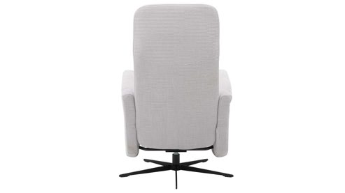 Relaxsessel Interliving aus Stoff in Hellgrau Interliving Sessel Serie 4530 silberfarbener Bezug Mara 9 & silberfarbener Sternfuß