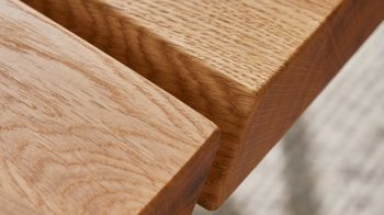 Esstisch Interliving aus Holz in Schwarz Interliving Esszimmer Serie 5118 – Esstisch Charakter-Eiche & mattschwarzes Eisen - ca. 180 x 100 cm