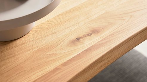 Esstisch Interliving aus Holz in Schwarz Interliving Esszimmer Serie 5118 – Esstisch Charakter-Eiche & mattschwarzes Eisen - ca. 180 x 100 cm