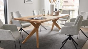 Esstisch Interliving aus Holz in Schwarz Interliving Esszimmer Serie 5118 – Esstisch Charakter-Eiche - ca. 200 x 100 cm