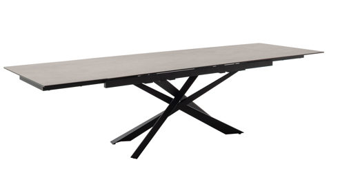 Auszugtisch Mca furniture aus Keramik in Anthrazit Auszugtisch Anthrazit & Schwarz – ca. 200 (300) x 95 cm