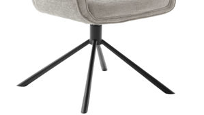 Polsterstuhl Mca furniture aus Stoff in Hellbraun Polsterstuhl mit Drehfunktion taupefarben & Schwarz - mit Armlehne