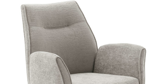 Polsterstuhl Mca furniture aus Stoff in Hellbraun Polsterstuhl mit Drehfunktion taupefarben & Schwarz - mit Armlehne