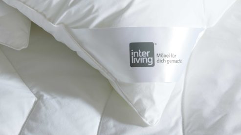 Kopfkissen Interliving aus Stoff in Weiß Interliving Kopfkissen Serie 9201 - Faserkissen glatter Baumwoll-Batist, ca. 1.100 g - ca. 80 x 80 cm