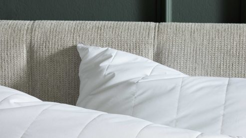 Kopfkissen Interliving aus Stoff in Weiß Interliving Kopfkissen Serie 9201 gesteppter Baumwoll-Batist, ca. 600 g - ca. 40 x 80 cm