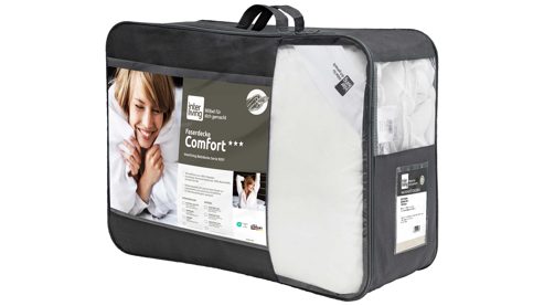 Faserdecke Interliving aus Stoff in Weiß Interliving Bettdecke Serie 9201 - Ganzjahresdecke warm, ca. 1.080 g - ca. 135 x 200 cm