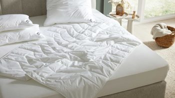 Faserdecke Interliving aus Stoff in Weiß Interliving Bettdecke Serie 9201 - Faserdecke extraleicht, ca. 400 g - ca. 135 x 200 cm