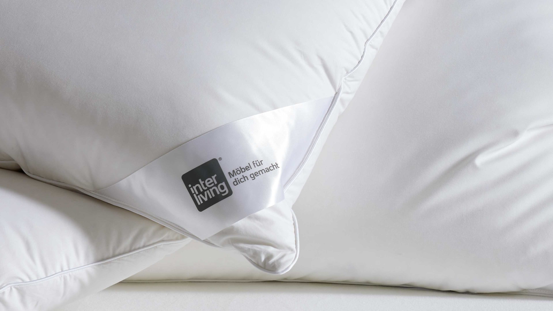 Kopfkissen Interliving aus Stoff in Weiß Interliving Kopfkissen Serie 9204 - Daunenkissen 70 % Federn & 30 % Daunen, ca. 660 g - ca. 40 x 80 cm