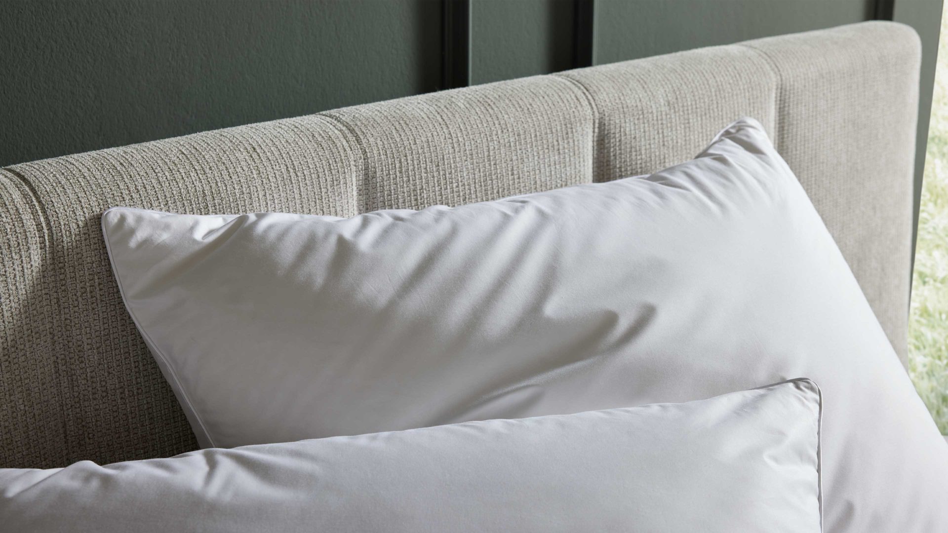 Kopfkissen Interliving aus Stoff in Weiß Interliving Kopfkissen Serie 9204 70 % Federn & 30 % Daunen, ca. 1.100 g - ca. 80 x 80 cm