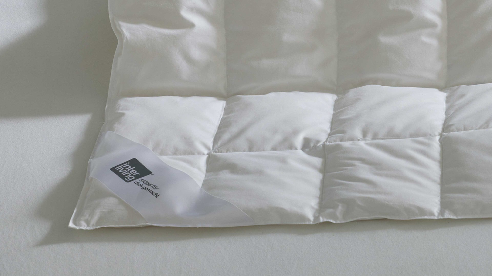 Daunendecke Interliving aus Stoff in Weiß Interliving Bettdecke Serie 9205 - Daunendecke als Sommerbett extraleicht, ca. 200 g Daunen - ca. 135 x 200 cm