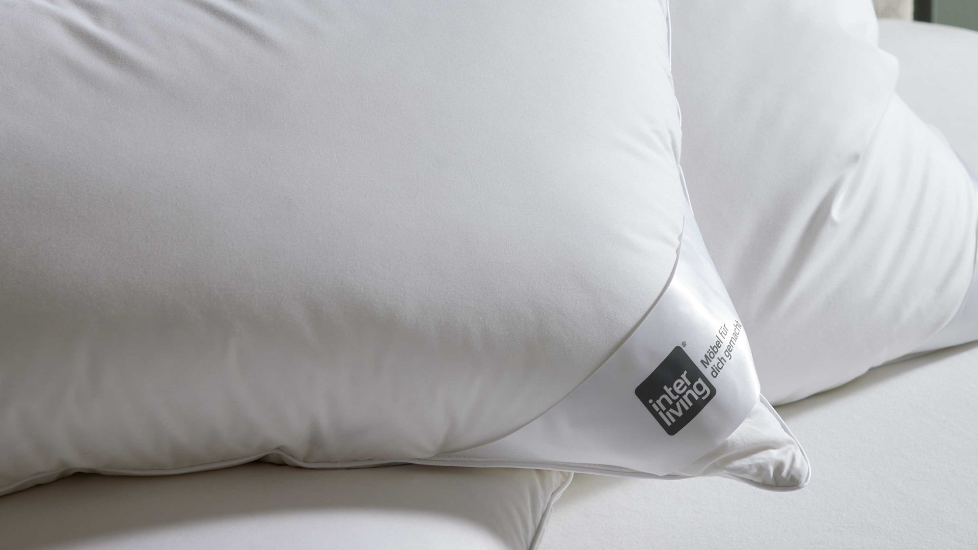 Kopfkissen Interliving aus Naturfaser in Weiß Interliving Kopfkissen Serie 9206 - Kamelhaarkissen Kamelhaarflaum & Federn, ca. 1.000 g - ca. 80 x 80 cm