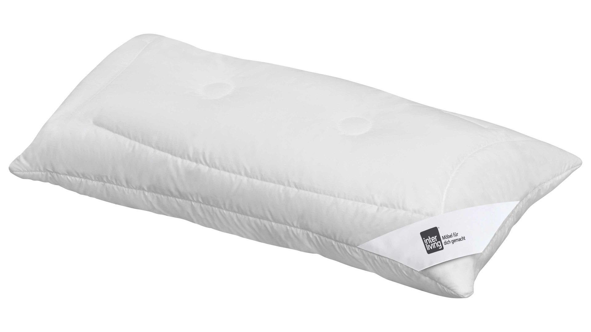 Kopfkissen Interliving aus Naturfaser in Weiß Interliving Kopfkissen Serie 9206 Kamelhaarflaum & Federn, ca. 600 g - ca. 40 x 80 cm
