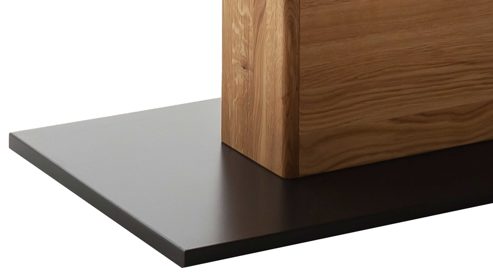 Esstisch Mca furniture aus Holz in Holzfarben Wohnprogramm Arezzo - Ausziehtisch Wildeiche & Anthrazit - ca. 180 x 100 cm