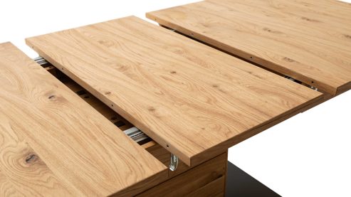 Esstisch Mca furniture aus Holz in Holzfarben Wohnprogramm Arezzo - Ausziehtisch Wildeiche & Anthrazit - ca. 180 x 100 cm