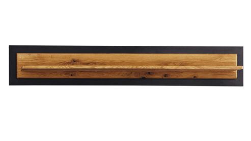 Wandregal Mca furniture aus Holz in Holzfarben Wohnprogramm Arezzo - Wandregal Wildeiche & Anthrazit - Länge ca. 150 cm